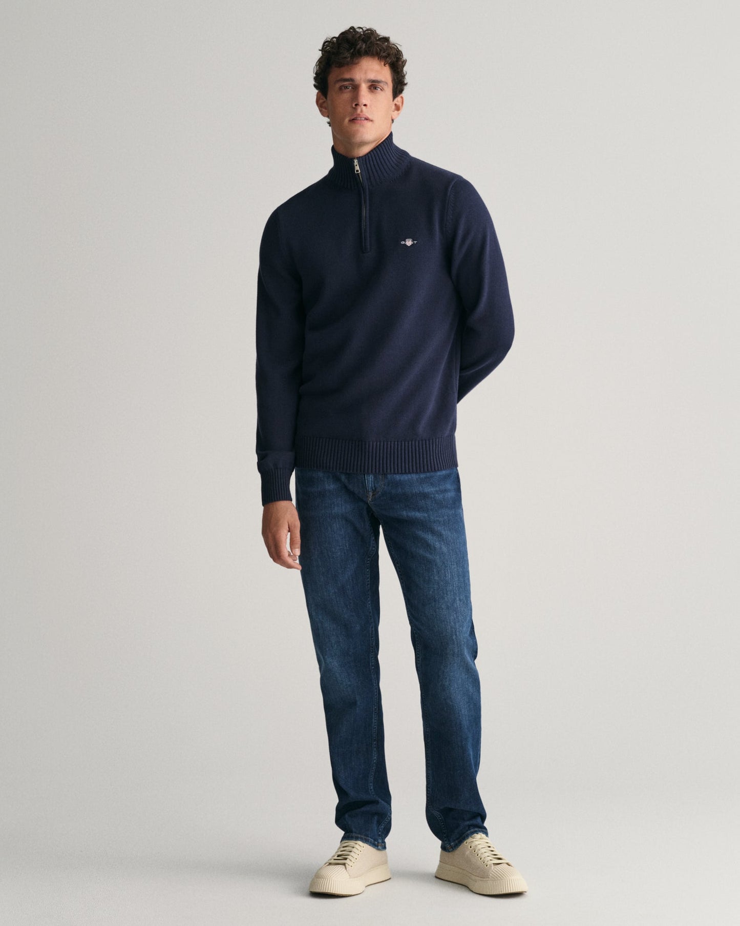 GANT Casual Cotton Half Zip Jumper - Matt O'Brien Fashions