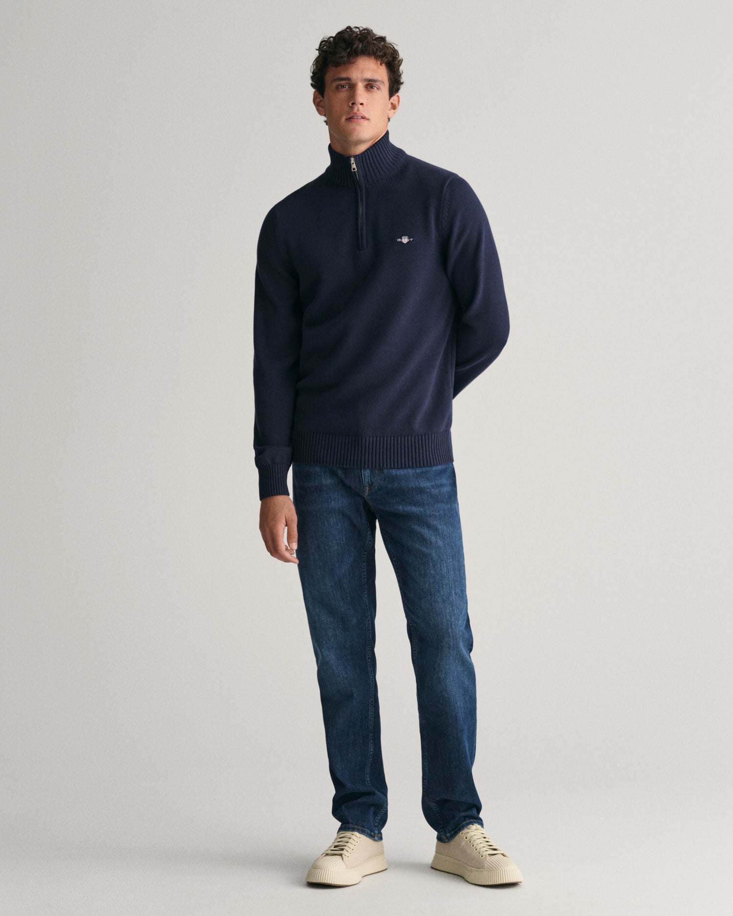 GANT Casual Cotton Half Zip Jumper - Matt O'Brien Fashions