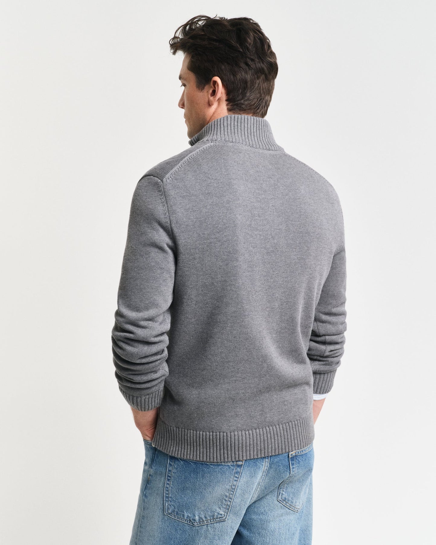 GANT Casual Cotton Half Zip Jumper - Matt O'Brien Fashions