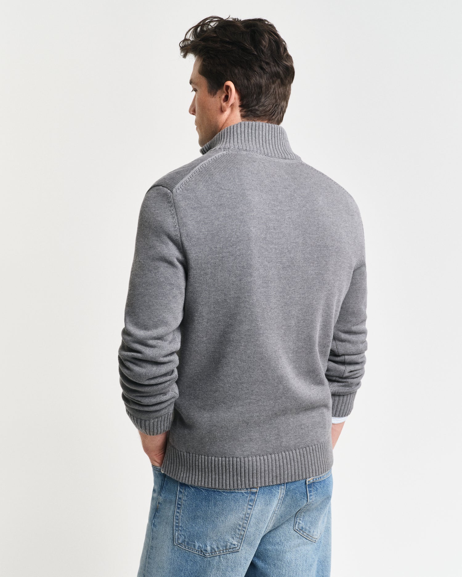 GANT Casual Cotton Half Zip Jumper - Matt O'Brien Fashions