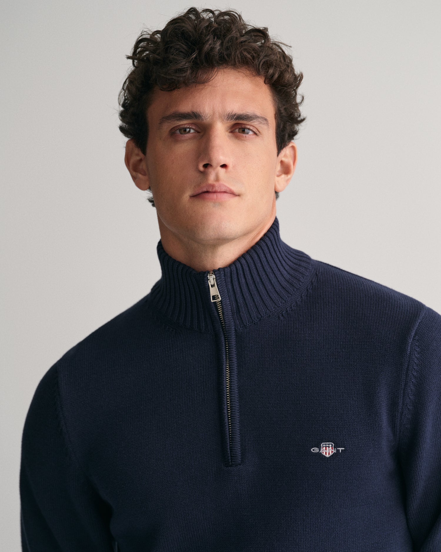 GANT Casual Cotton Half Zip Jumper - Matt O'Brien Fashions