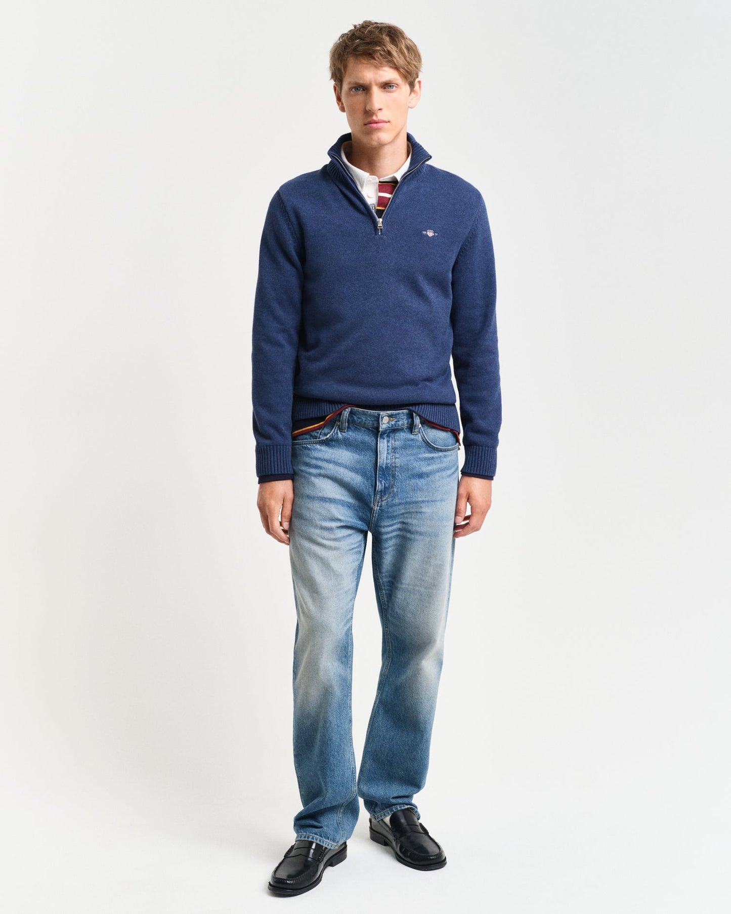 GANT Casual Cotton Halfzip Jumper - Matt O'Brien Fashions