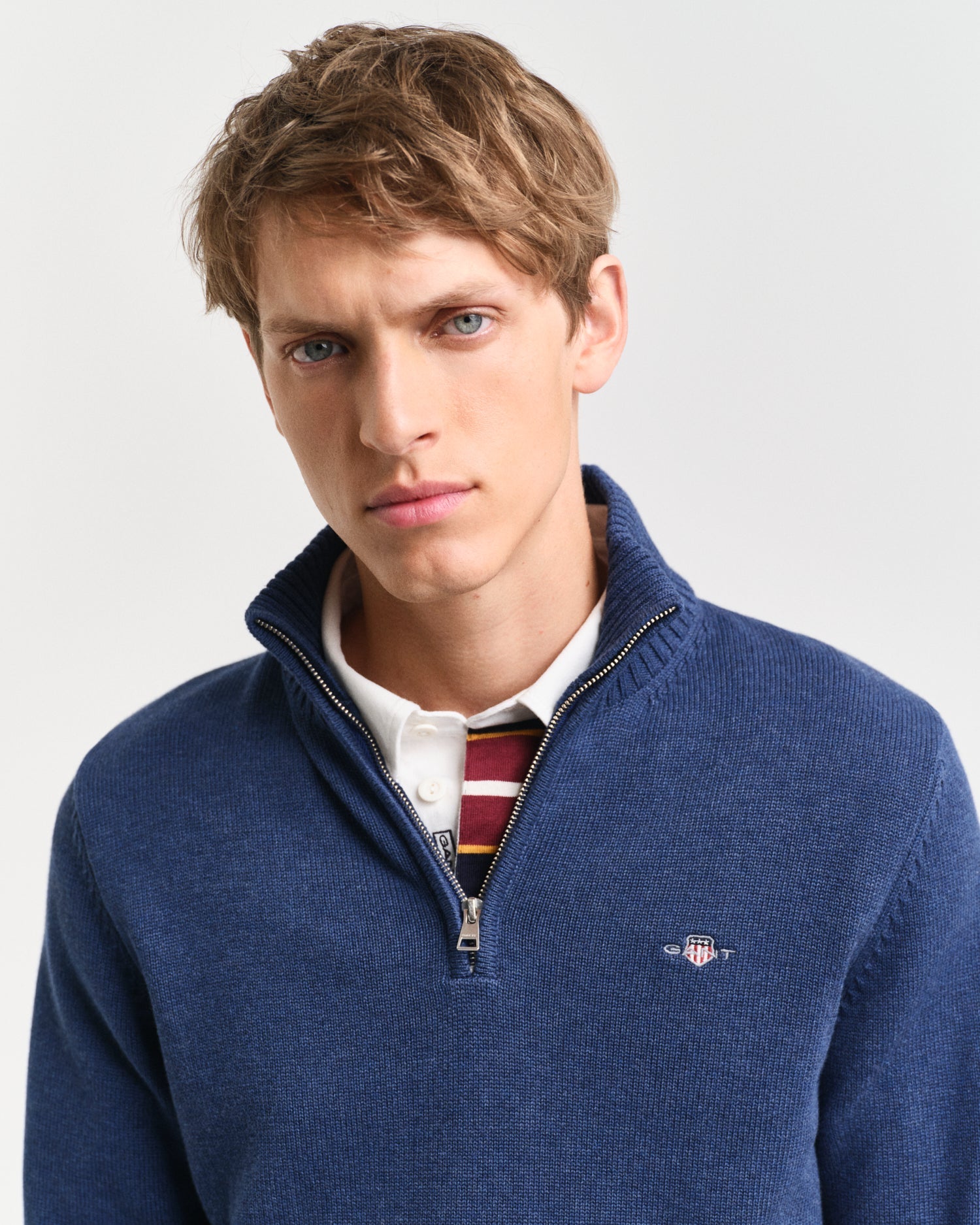 GANT Casual Cotton Halfzip Jumper - Matt O'Brien Fashions