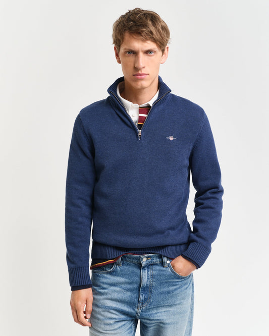 GANT Casual Cotton Halfzip Jumper - Matt O'Brien Fashions