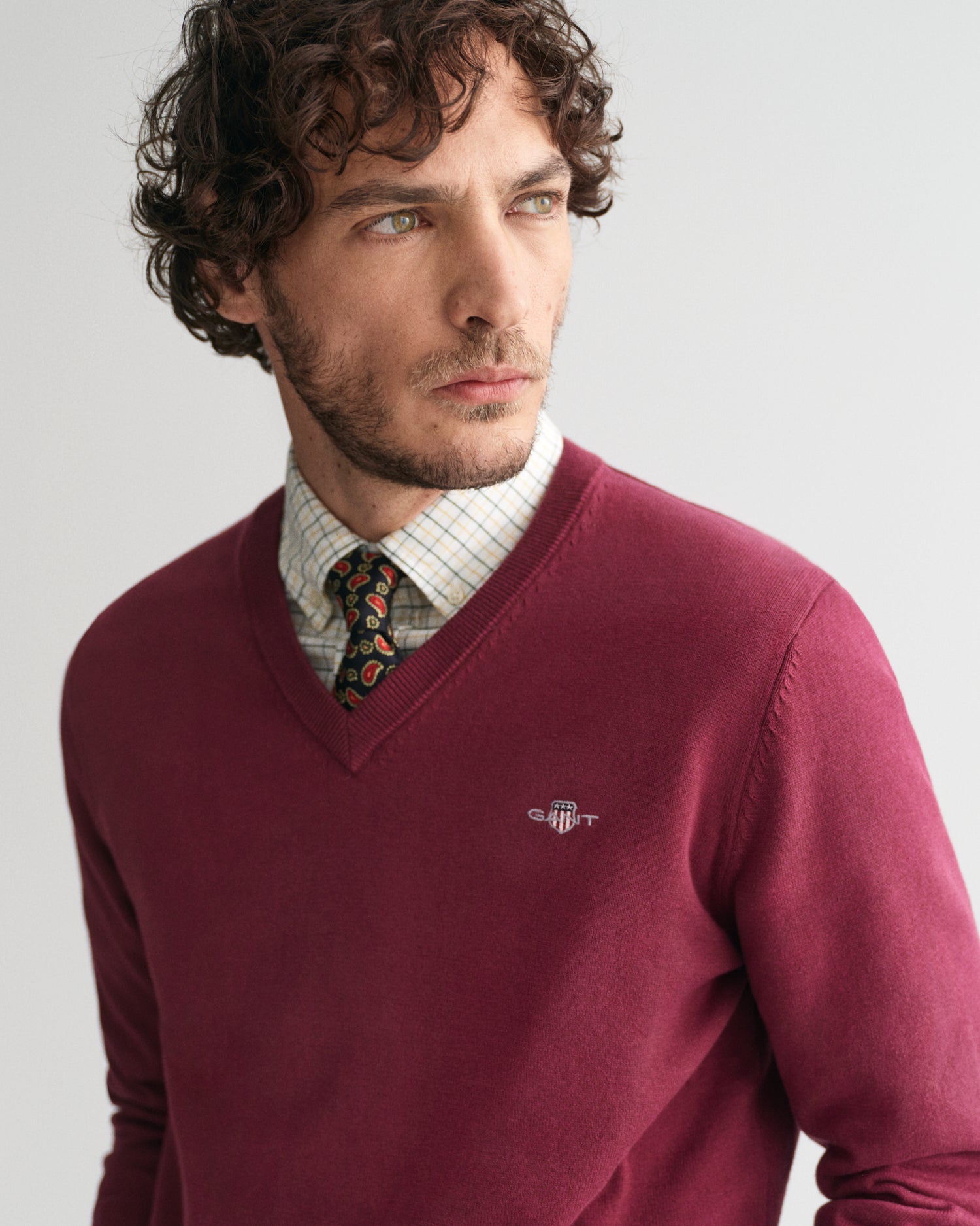 GANT Classic Cotton V - Neck Jumper - Matt O'Brien Fashions