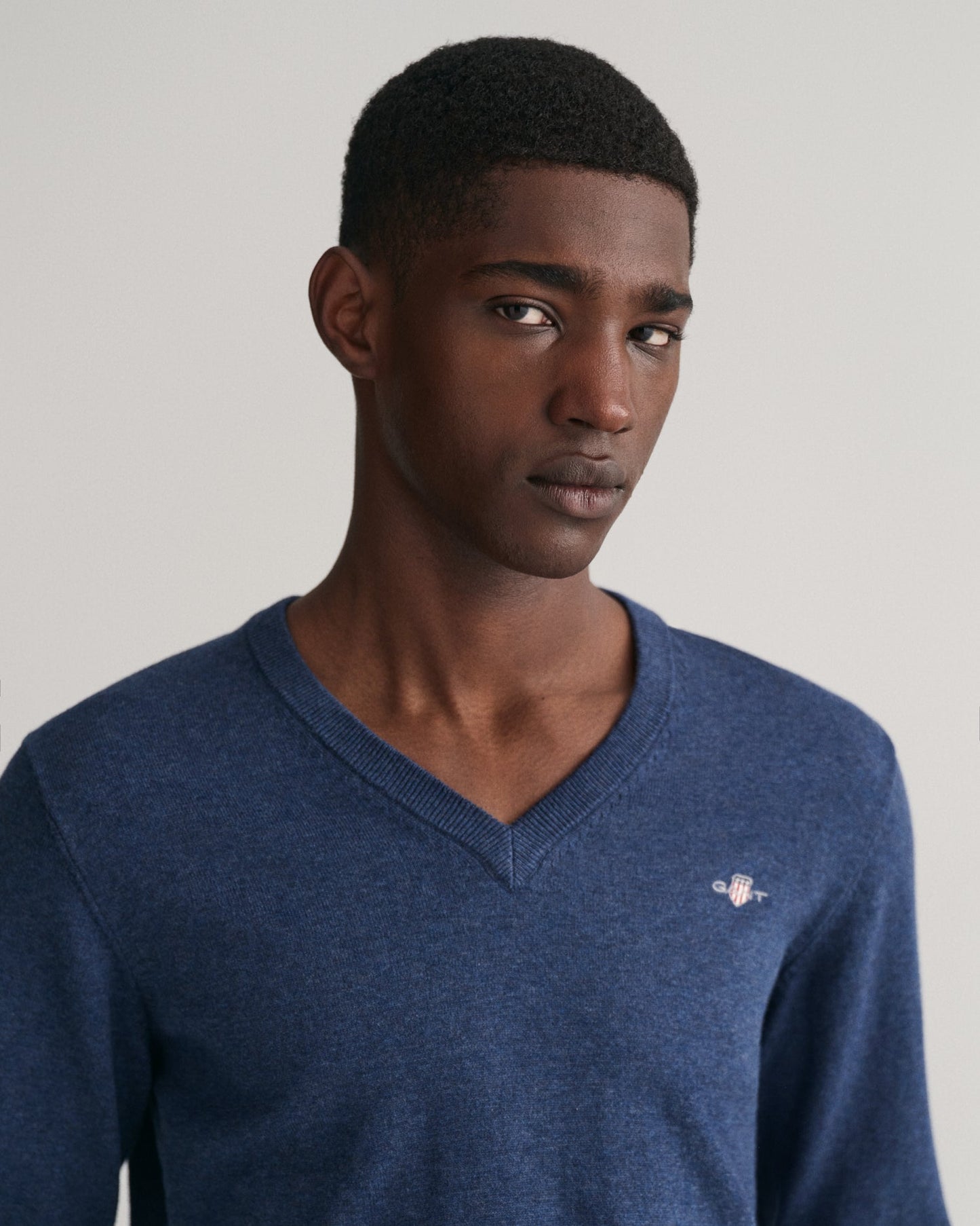 GANT Classic Cotton V-Neck Jumper - Matt O'Brien Fashions