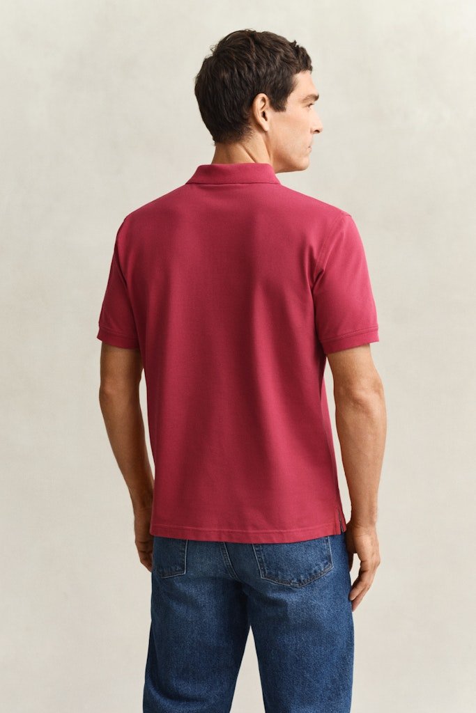 Gant Contrast Pique Short Sleeve Rugger - Matt O'Brien Fashions