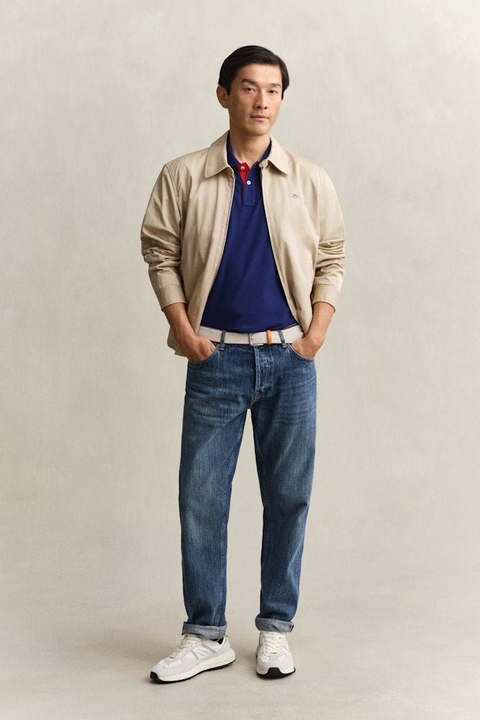 Gant Contrast Pique Short Sleeve Rugger - Matt O'Brien Fashions