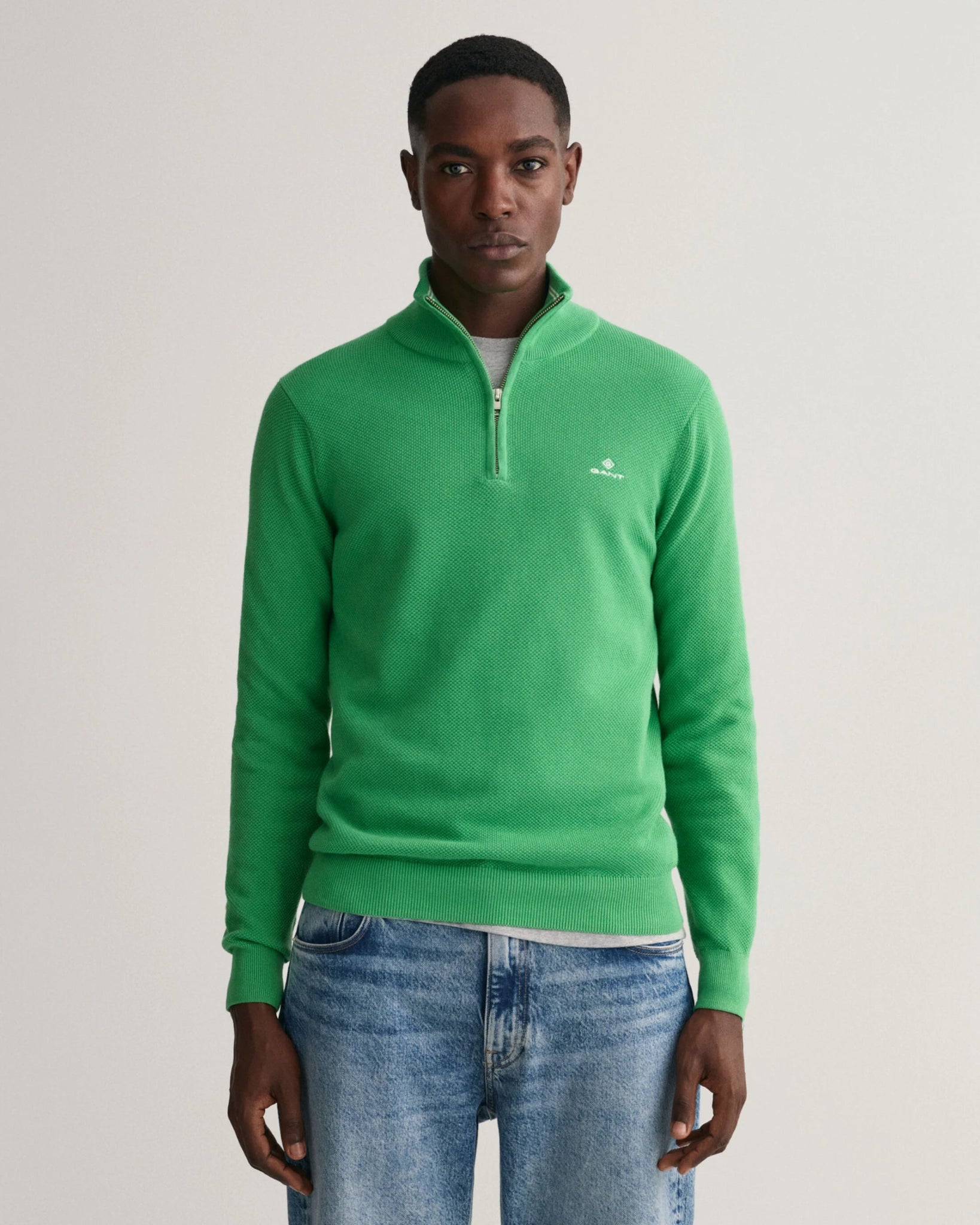 GANT Cotton Pique Halfzip - Matt O'Brien Fashions