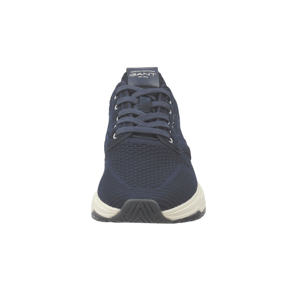 GANT Jeuton Knitted Sneaker, left shoe, toe, Marine  - Matt O'Brien Fashion