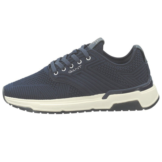 GANT Jeuton Knitted Sneaker, left shoe, outside, Marine  - Matt O'Brien Fashion