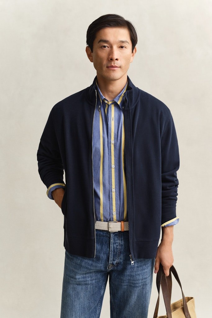 GANT Light Sacker Full Zip Sweatshirt - Matt O'Brien Fashions
