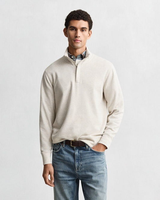 GANT Light Sacker Half Zip Sweatshirt - Matt O'Brien Fashions