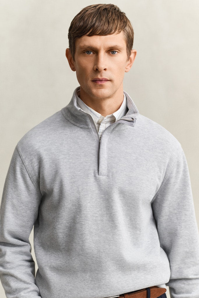 GANT Light Sacker Half Zip Sweatshirt - Matt O'Brien Fashions