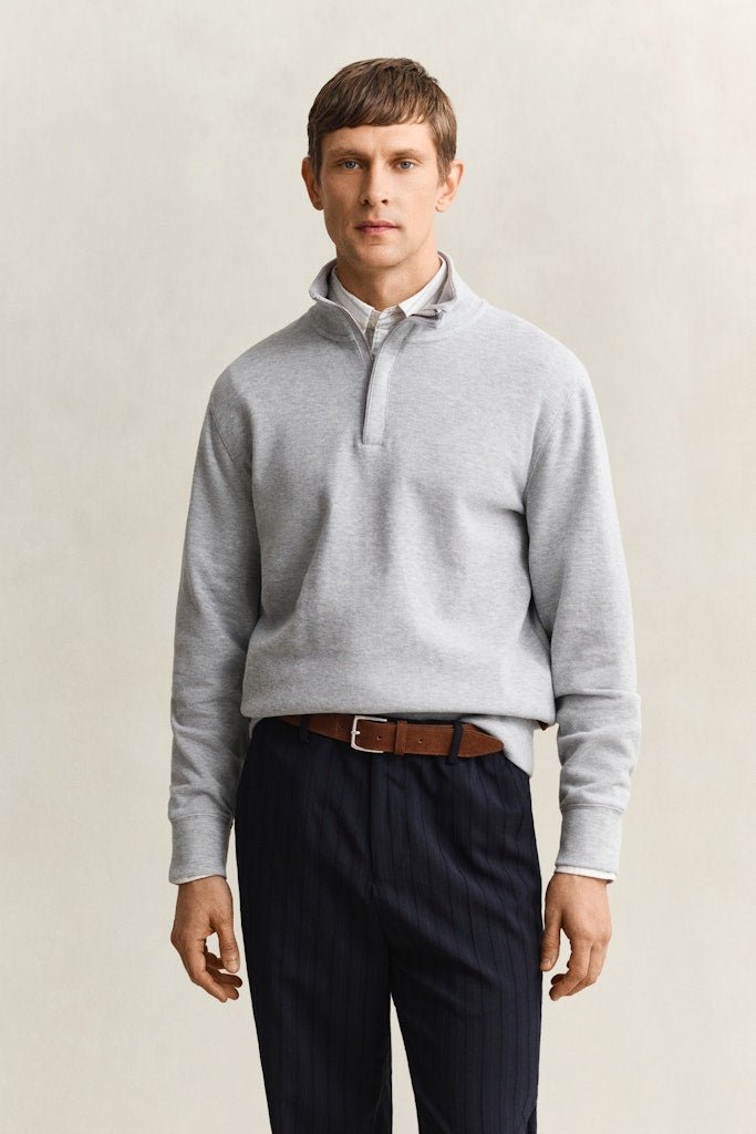 GANT Light Sacker Half Zip Sweatshirt - Matt O'Brien Fashions