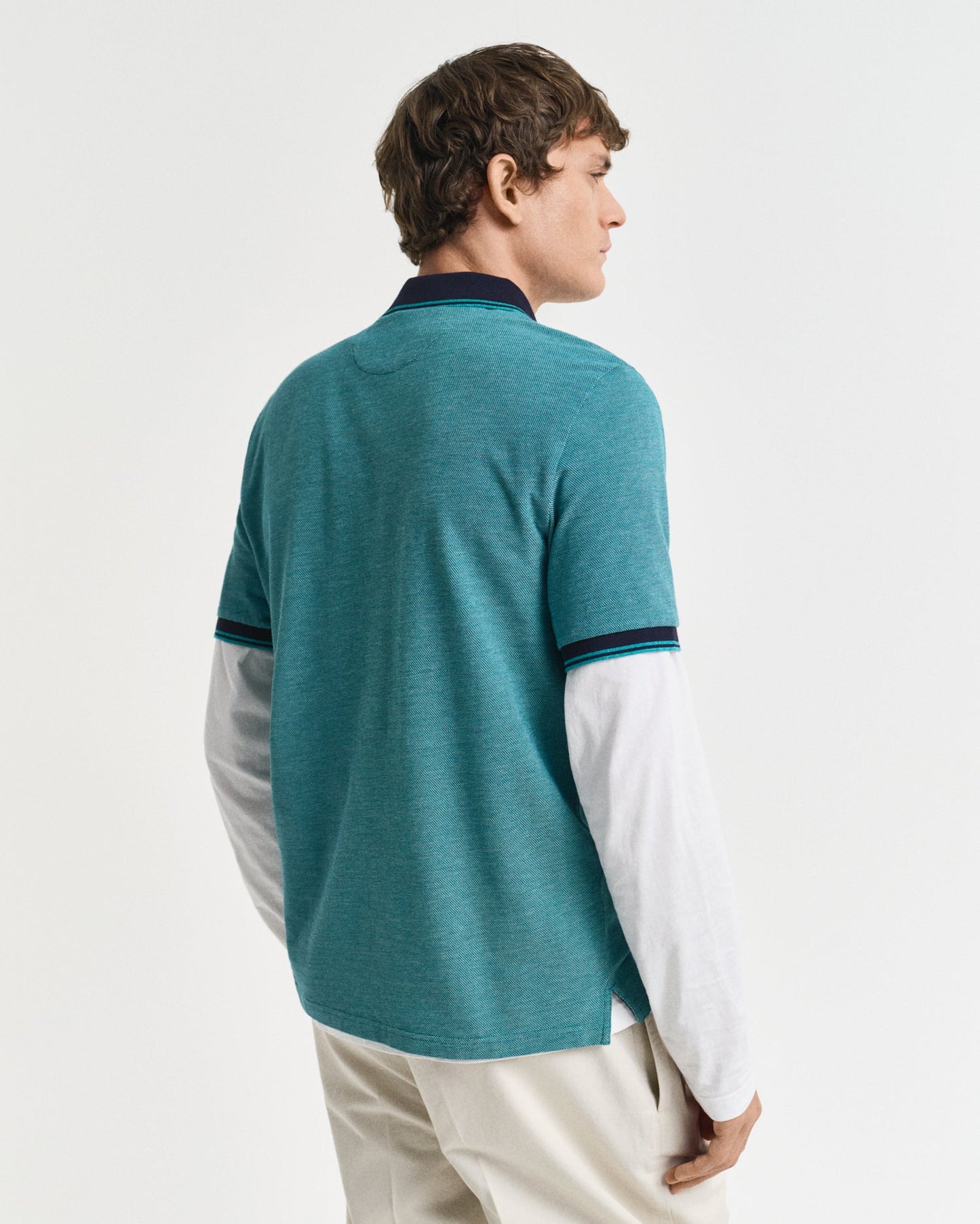 GANT Oxford Pique Short Sleeve Rugger - Matt O'Brien Fashions