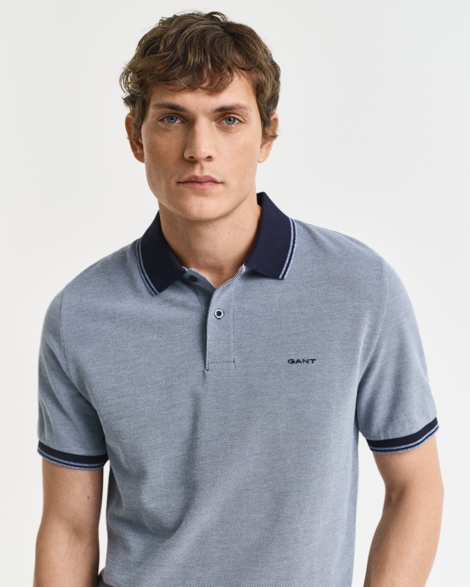 GANT Oxford Pique Short Sleeve Rugger - Matt O'Brien Fashions