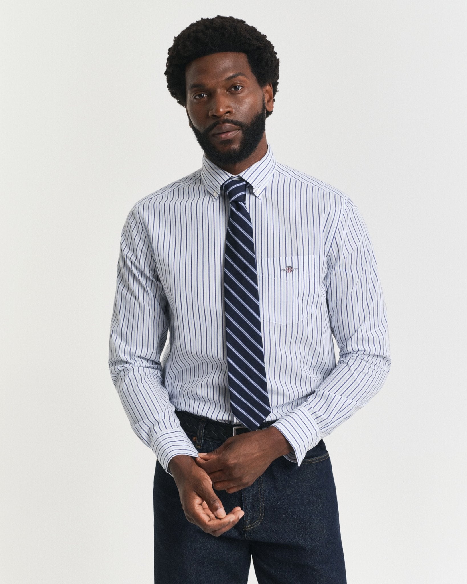 GANT Regular Classic Poplin Stripe - Matt O'Brien Fashions
