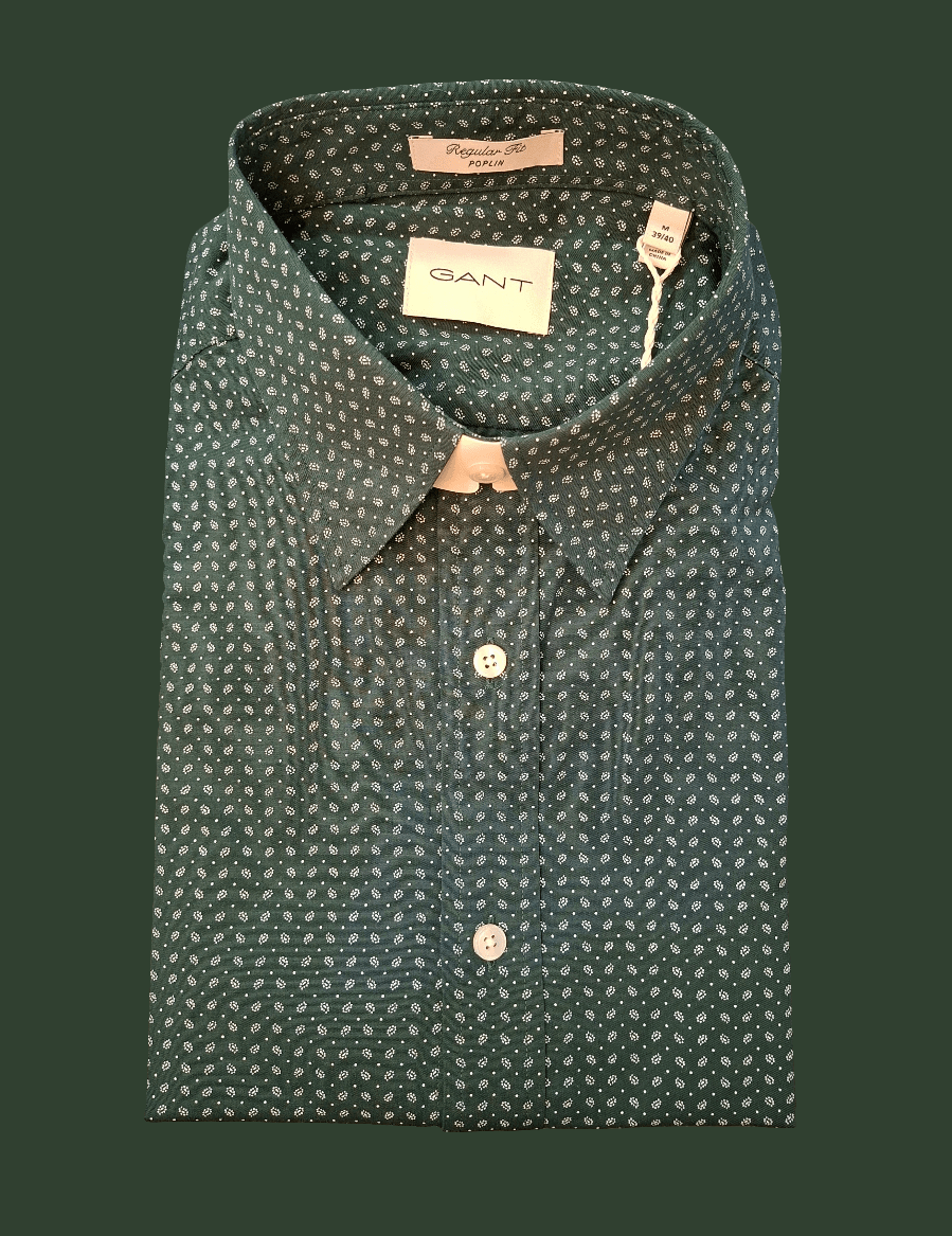 GANT Regular Micro Print Shirt - Matt O'Brien Fashions
