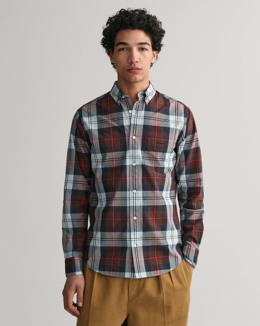 GANT Regular Poplin Large Check Shirt - Matt O'Brien Fashions