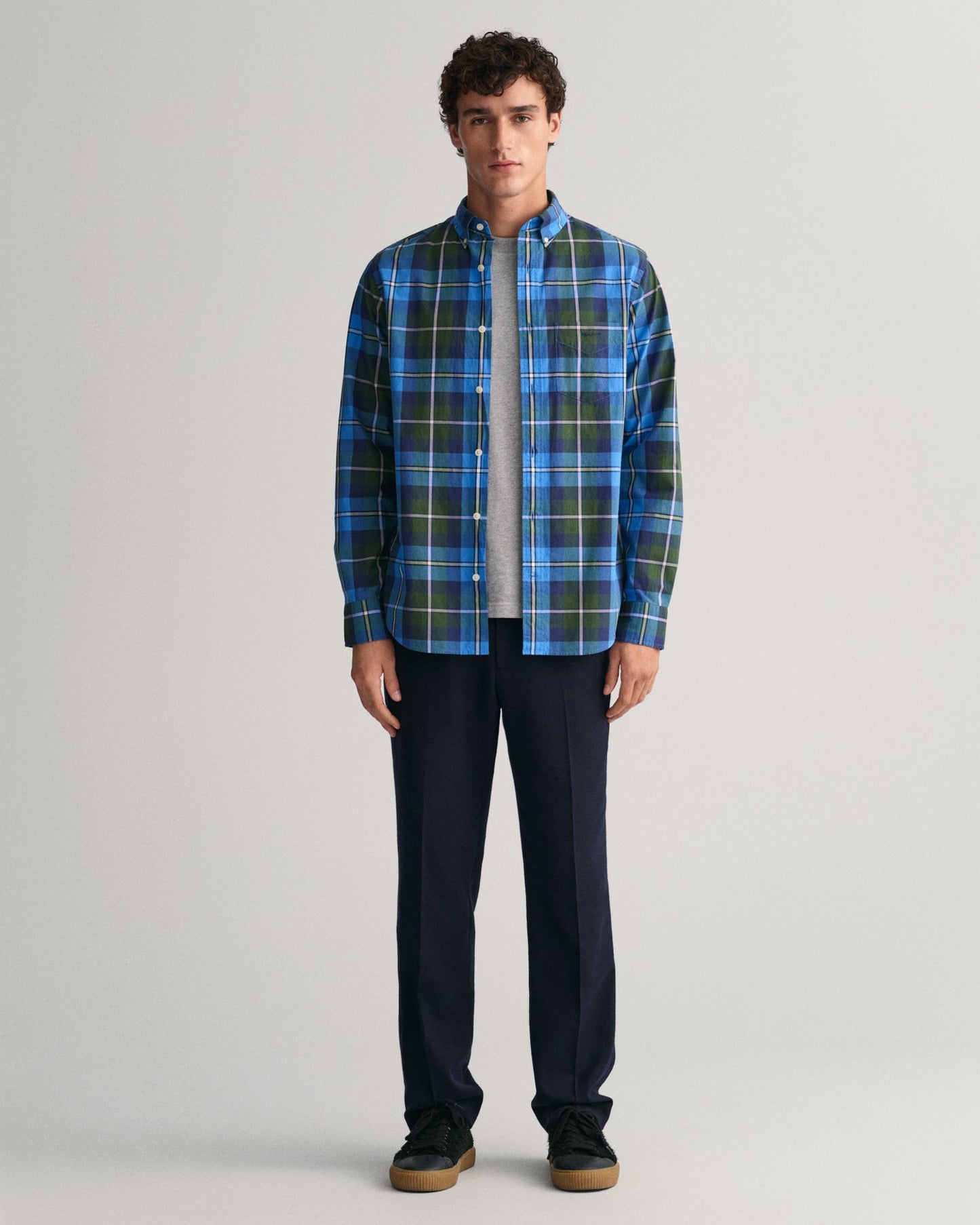 GANT Regular Poplin Large Check Shirt - Matt O'Brien Fashions