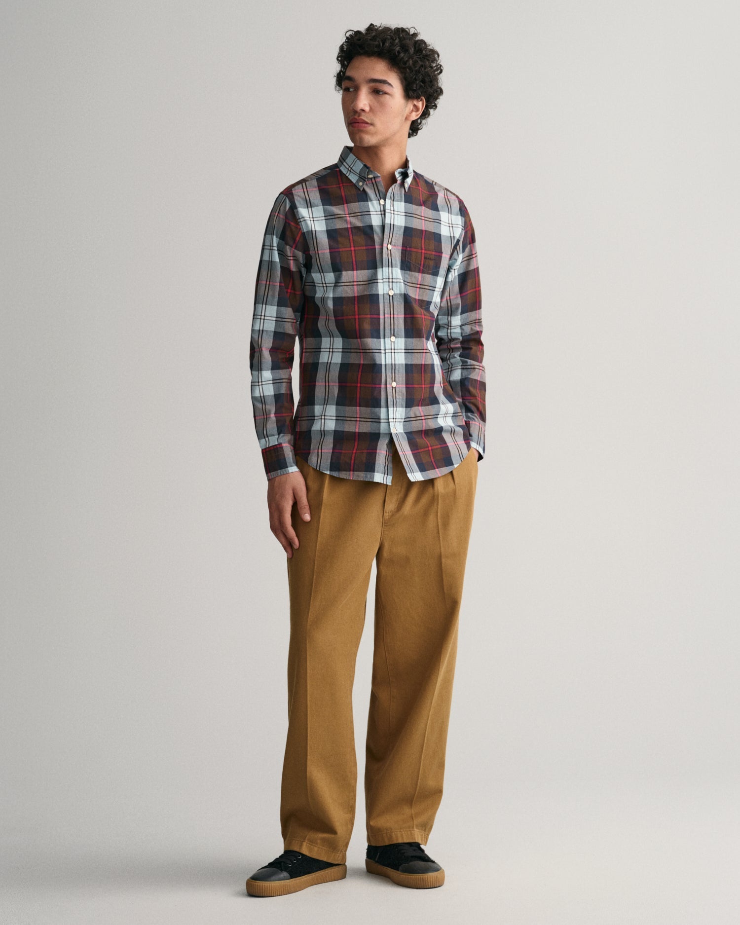 GANT Regular Poplin Large Check Shirt - Matt O'Brien Fashions