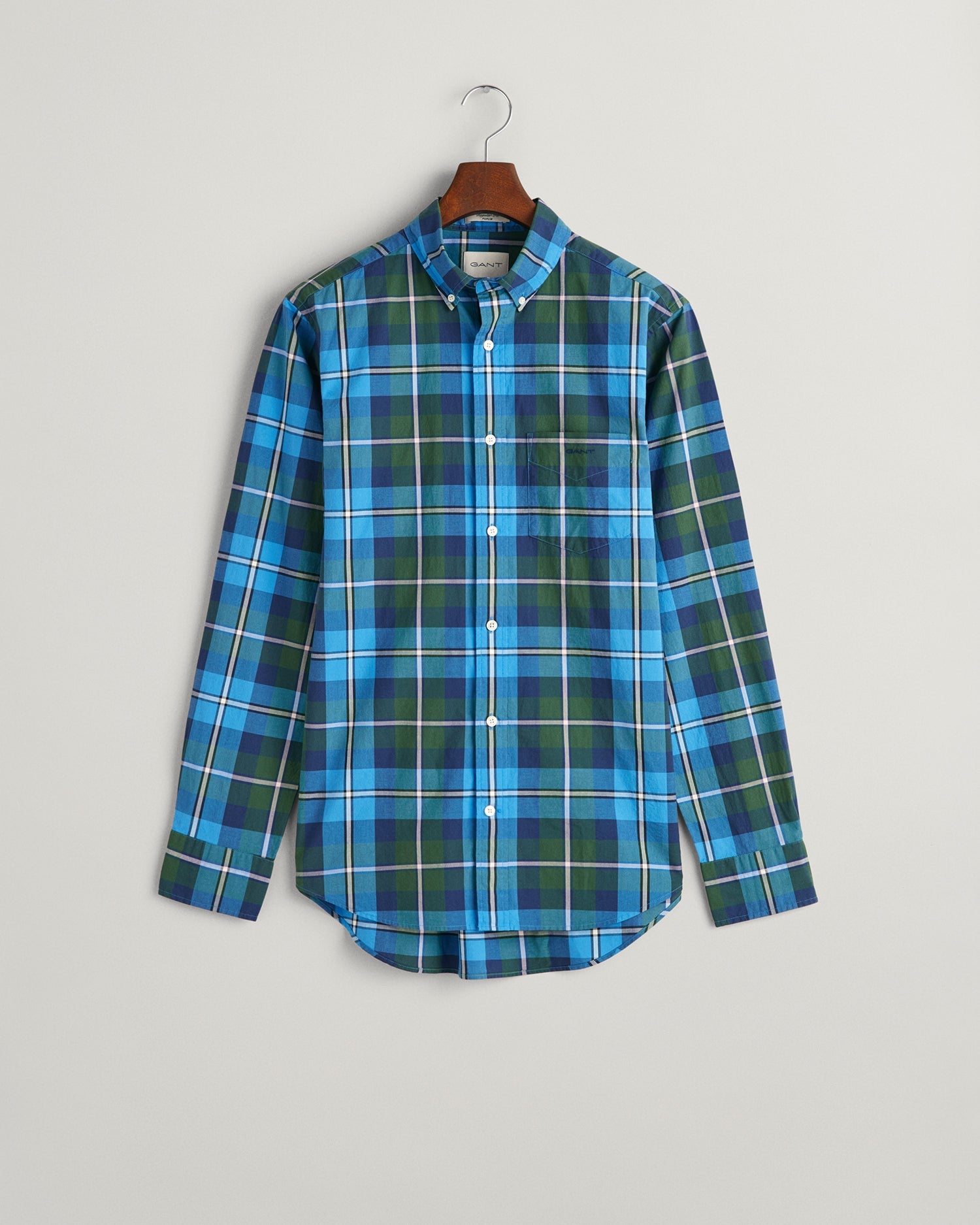 GANT Regular Poplin Large Check Shirt - Matt O'Brien Fashions