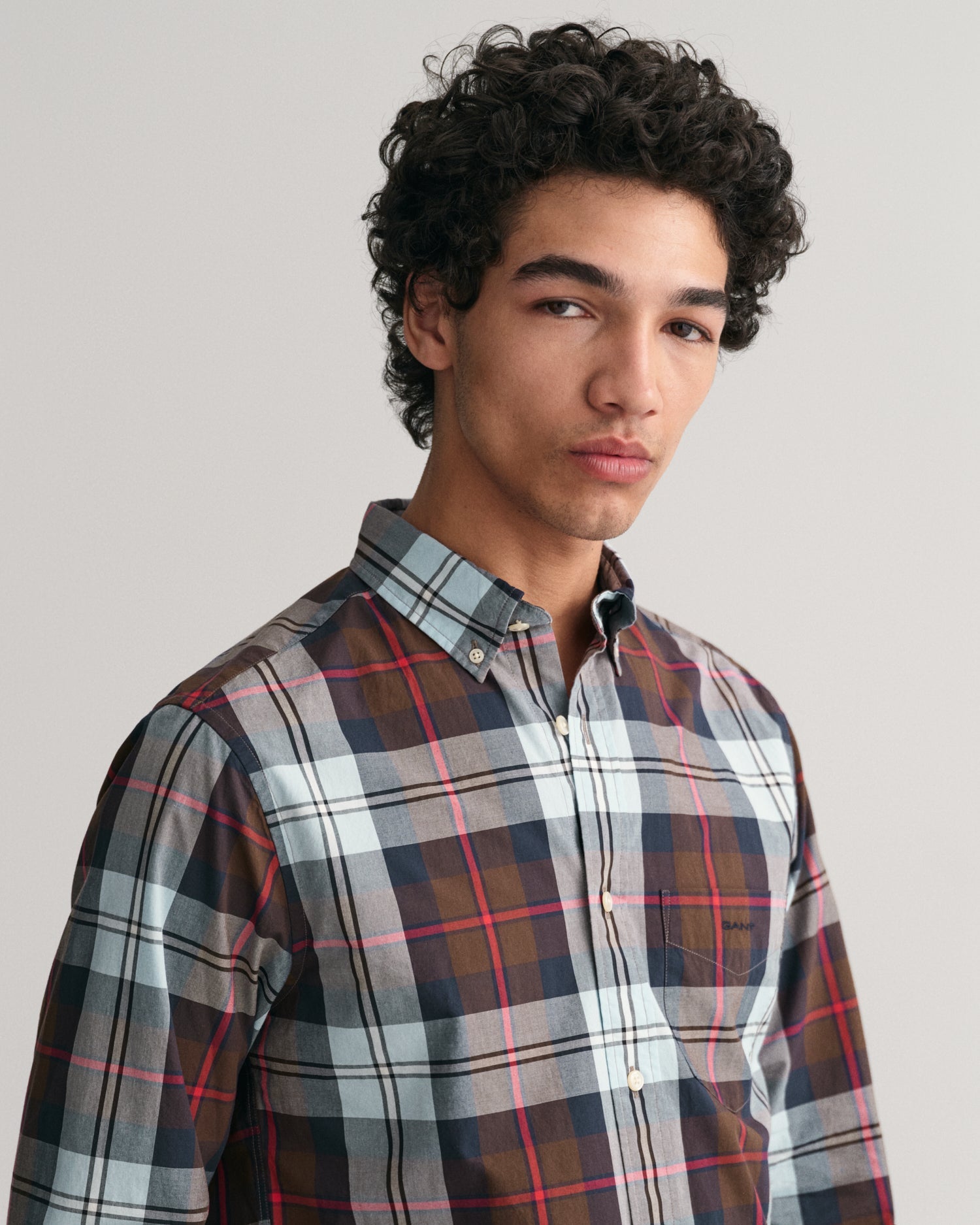 GANT Regular Poplin Large Check Shirt - Matt O'Brien Fashions