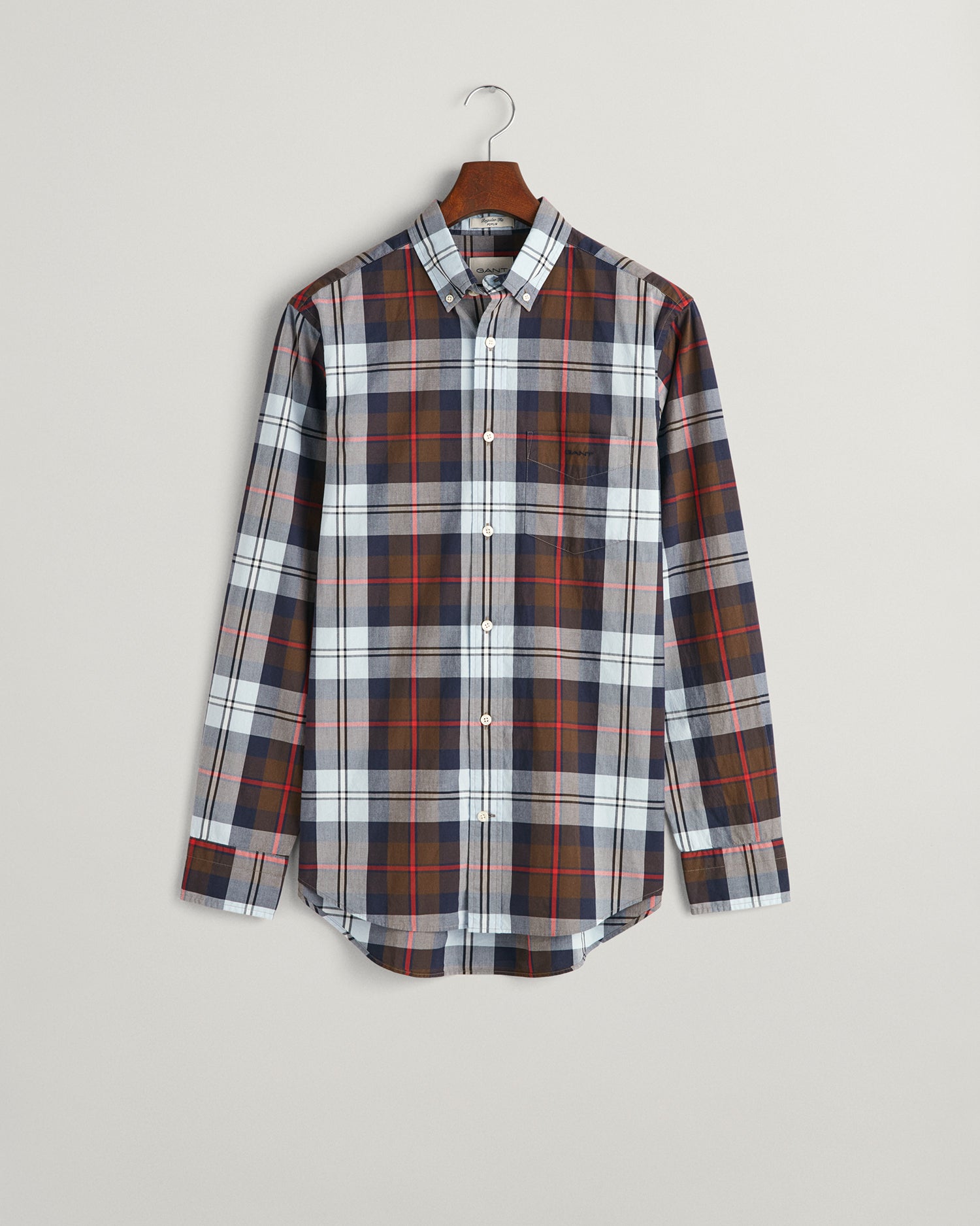 GANT Regular Poplin Large Check Shirt - Matt O'Brien Fashions