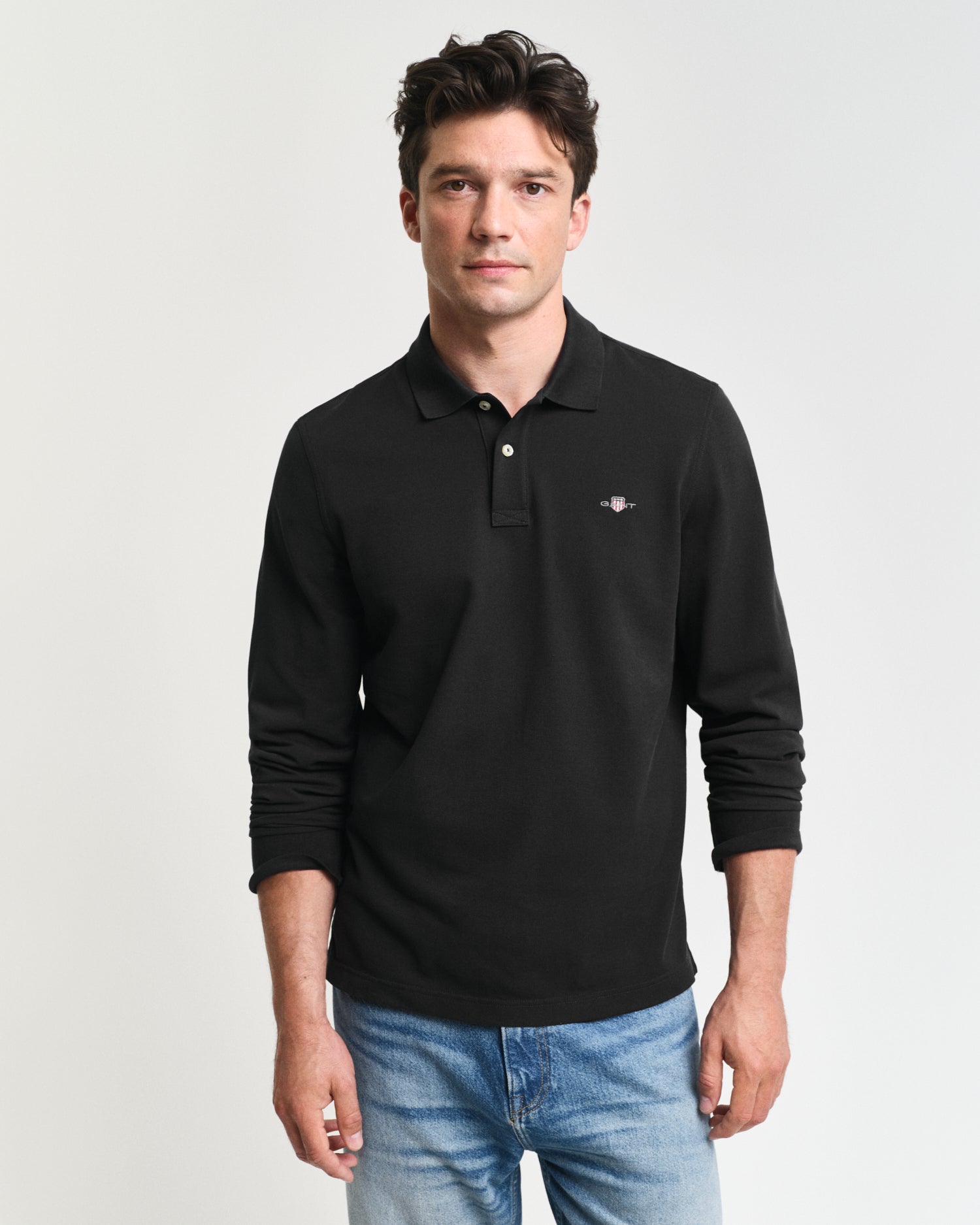 GANT Regular Shield Long Sleeve Pique Rugger - Matt O'Brien Fashions