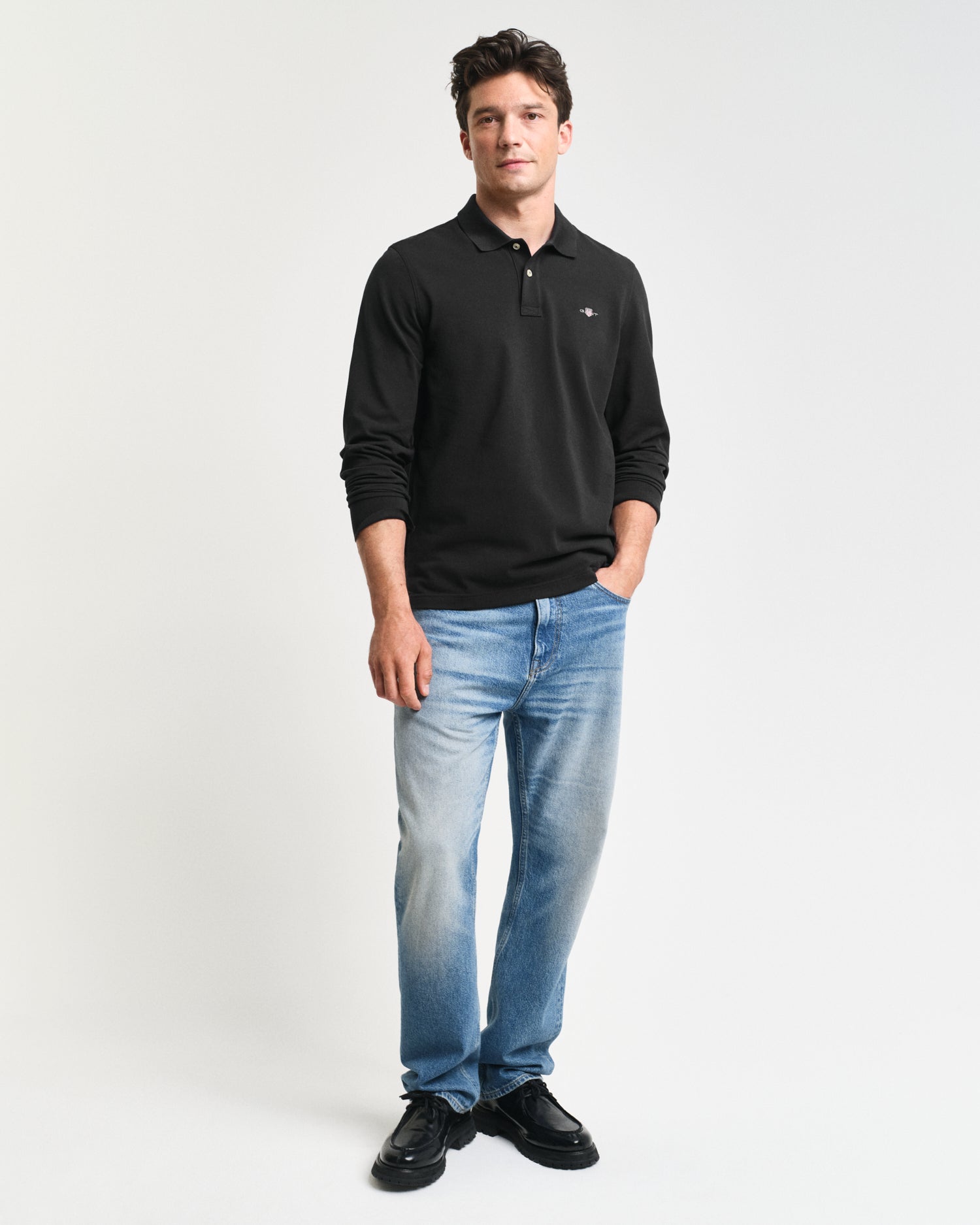 GANT Regular Shield Long Sleeve Pique Rugger - Matt O'Brien Fashions