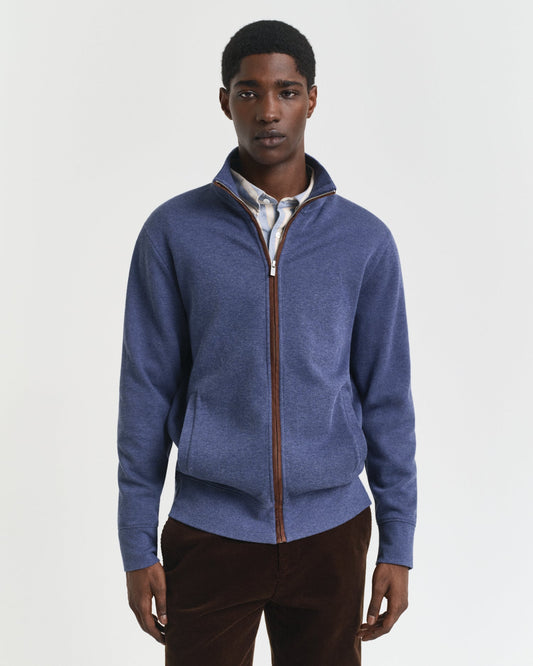 GANT Sacker Rib Full Zip Sweatshirt - Matt O'Brien Fashions