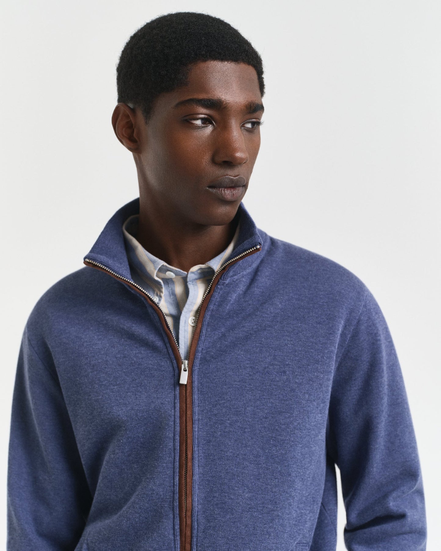 GANT Sacker Rib Full Zip Sweatshirt - Matt O'Brien Fashions