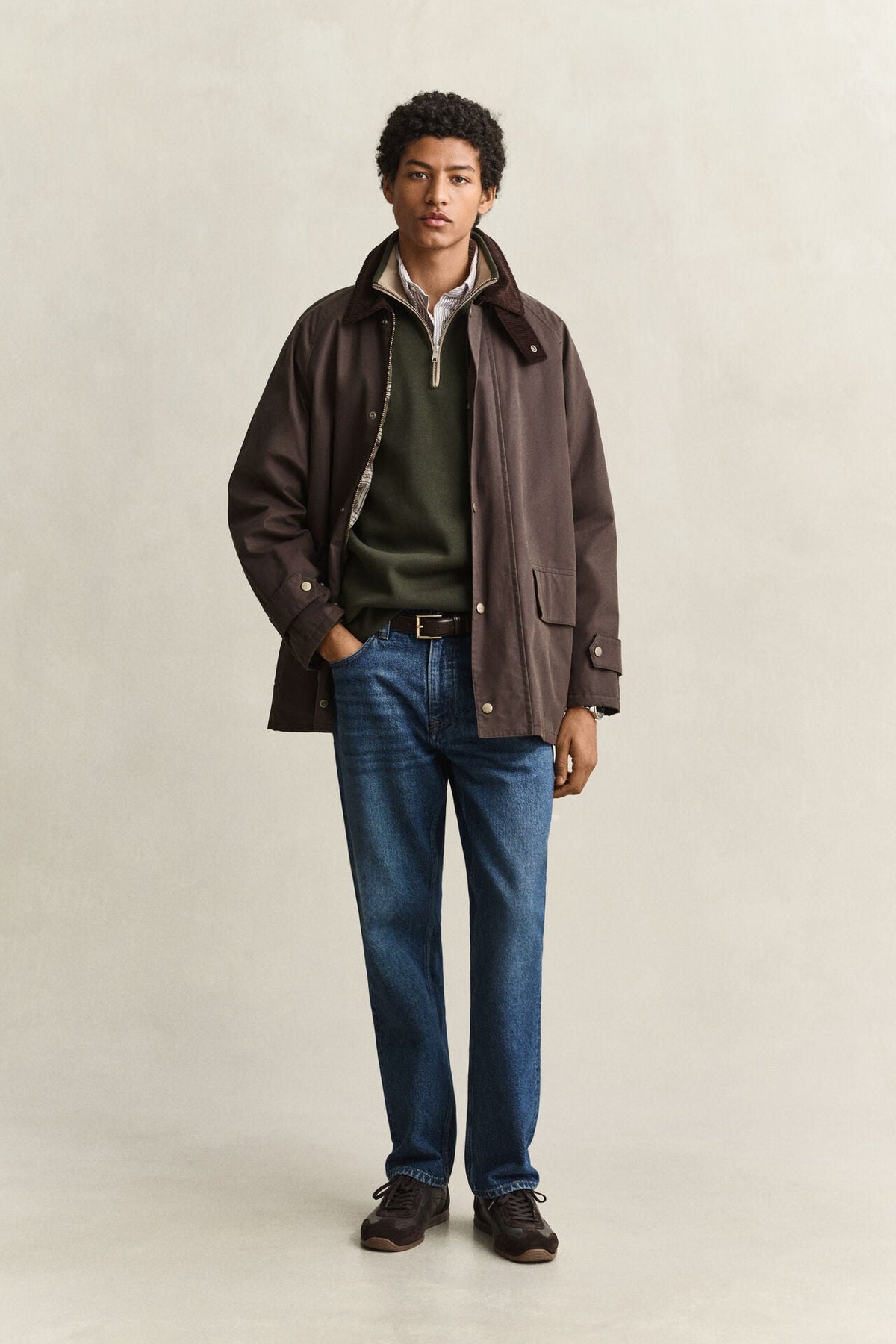GANT Sacker Rib Half Zip Sweatshirt - Matt O'Brien Fashions