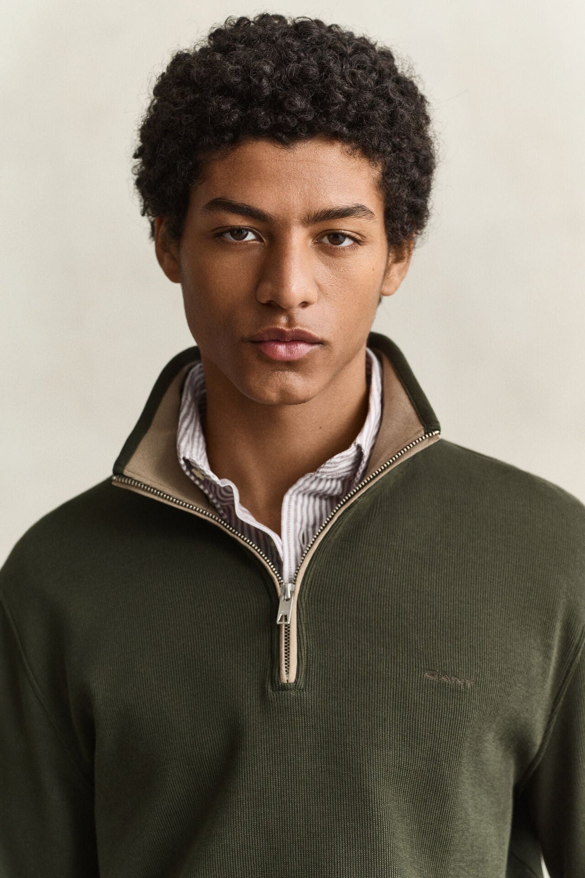 GANT Sacker Rib Half Zip Sweatshirt - Matt O'Brien Fashions