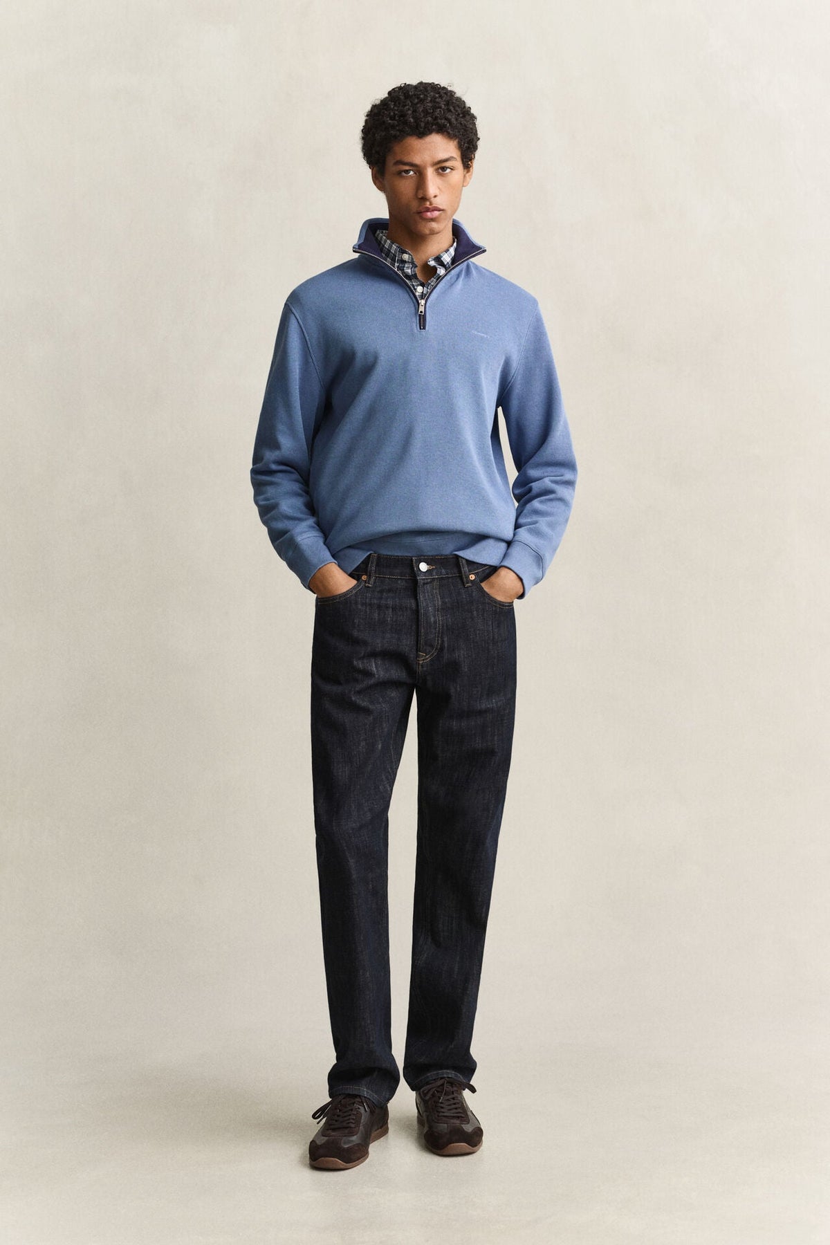 GANT Sacker Rib Half Zip Sweatshirt - Matt O'Brien Fashions