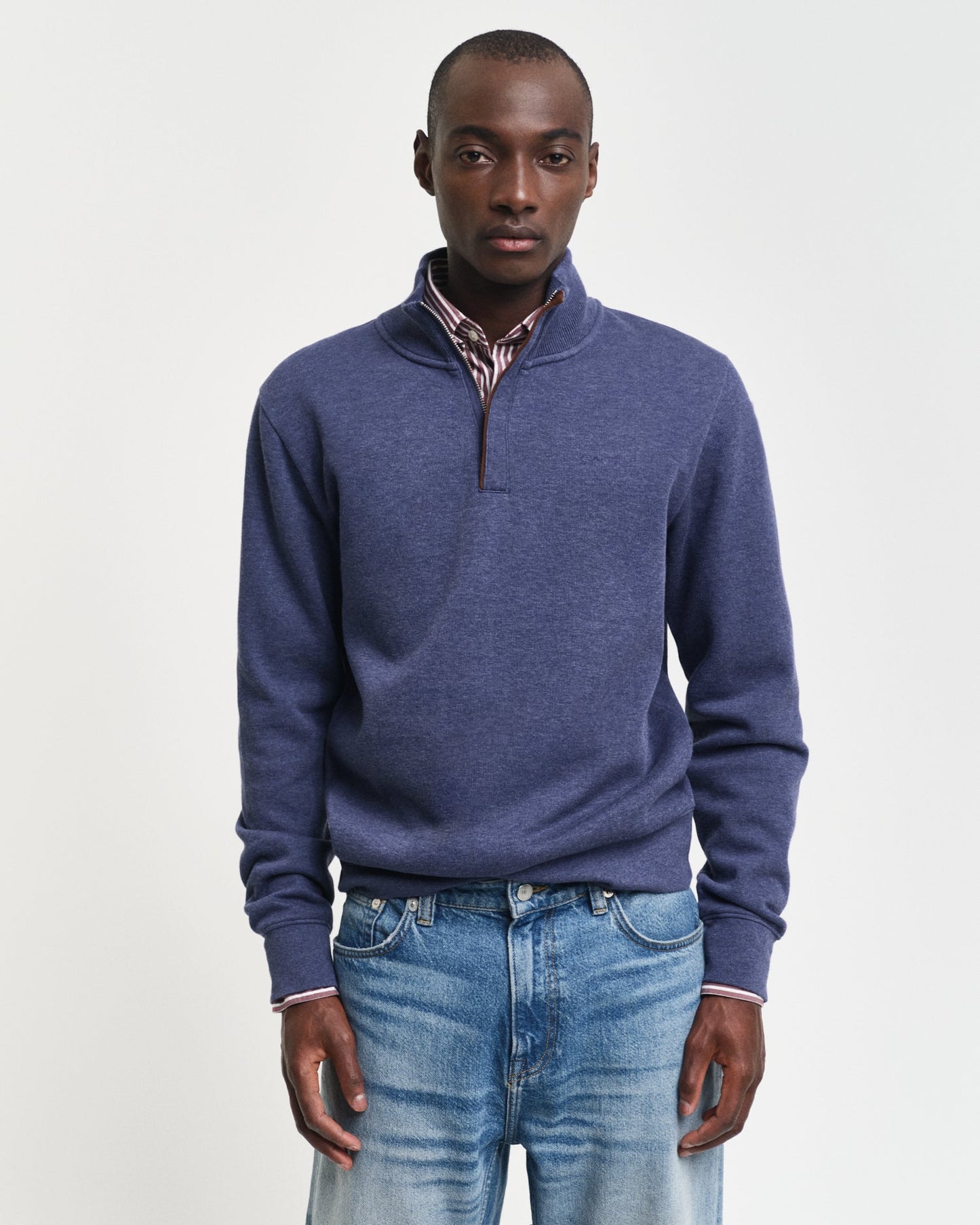 GANT Sacker Rib Half Zip Sweatshirt - Matt O'Brien Fashions