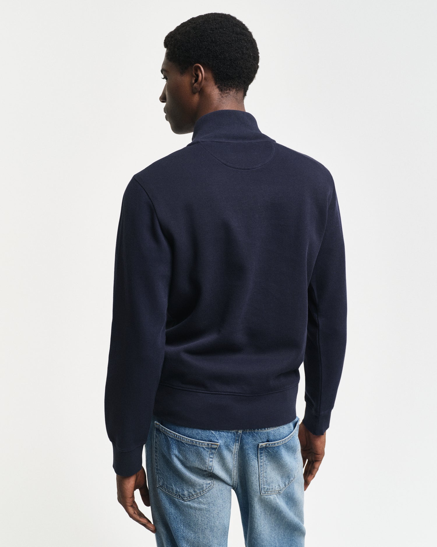 GANT Sacker Rib Half Zip Sweatshirt - Matt O'Brien Fashions