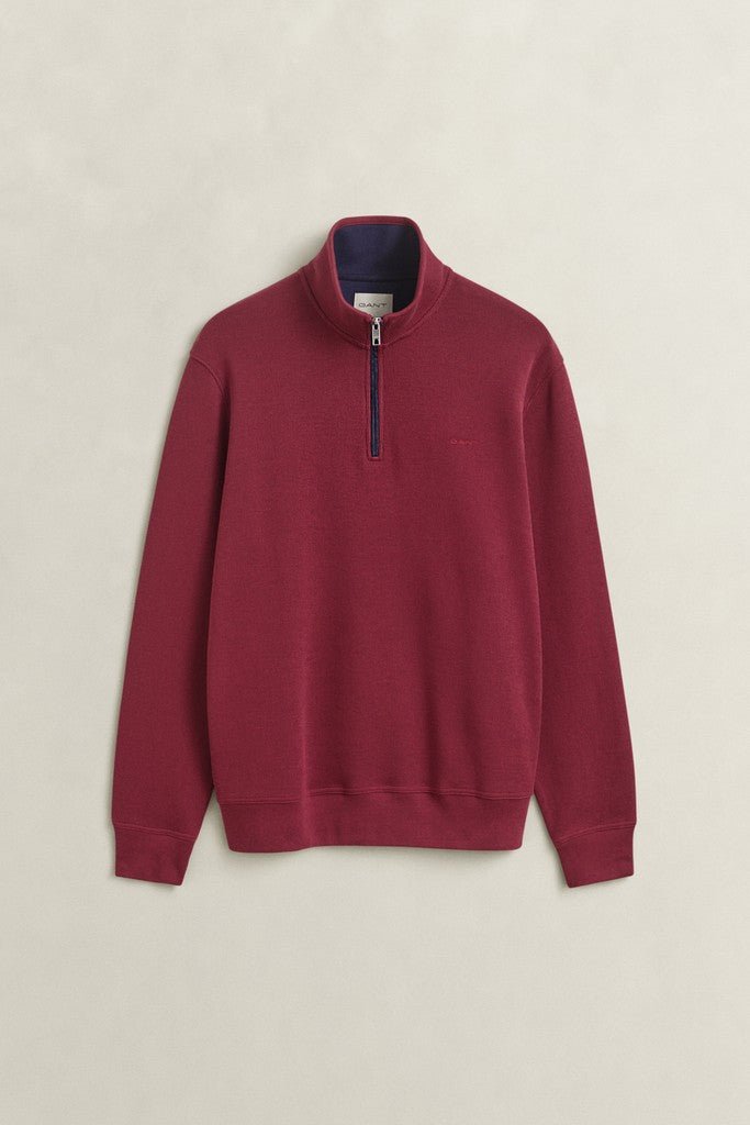 GANT Sacker Rib Half Zip Sweatshirt - Matt O'Brien Fashions
