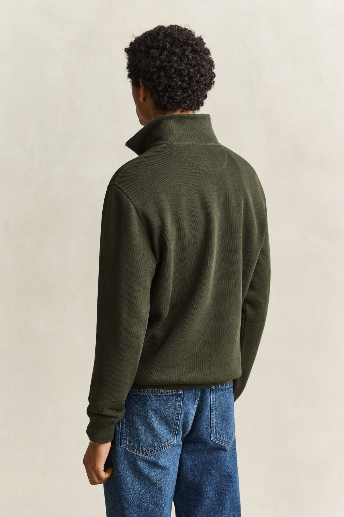 GANT Sacker Rib Half Zip Sweatshirt - Matt O'Brien Fashions