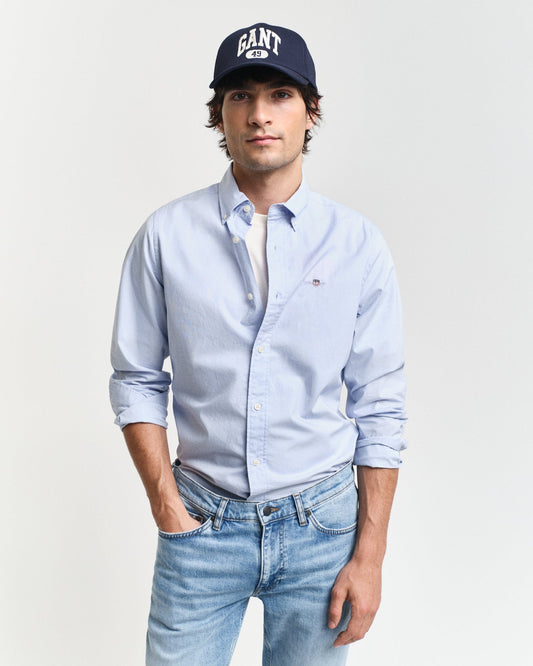 GANT Slim Poplin Long Sleeve Shirt - Matt O'Brien Fashions