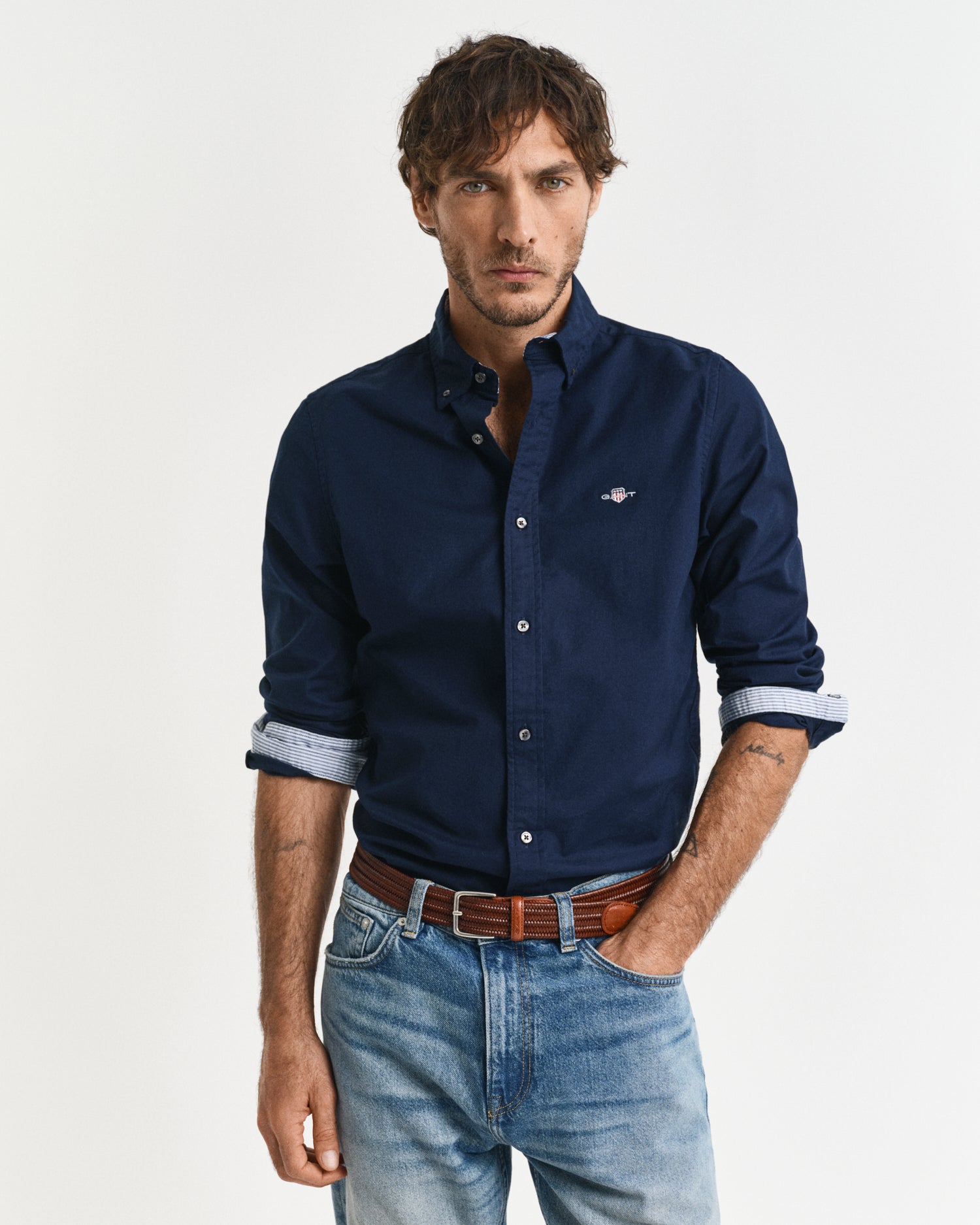 GANT Slim Stretch Oxford Shirt - Matt O'Brien Fashions