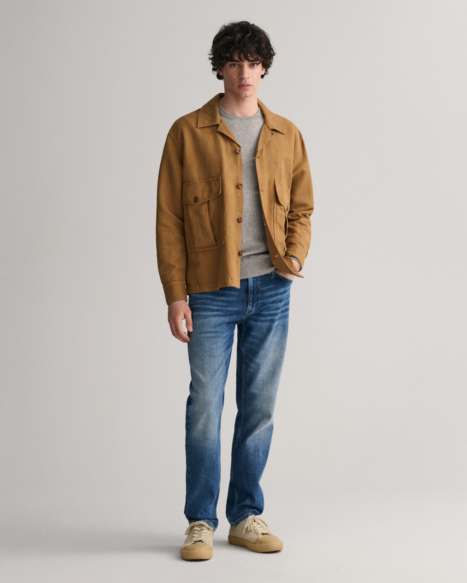 GANT Superfine Lambs Wool Crew Neck Jumper - Matt O'Brien Fashions