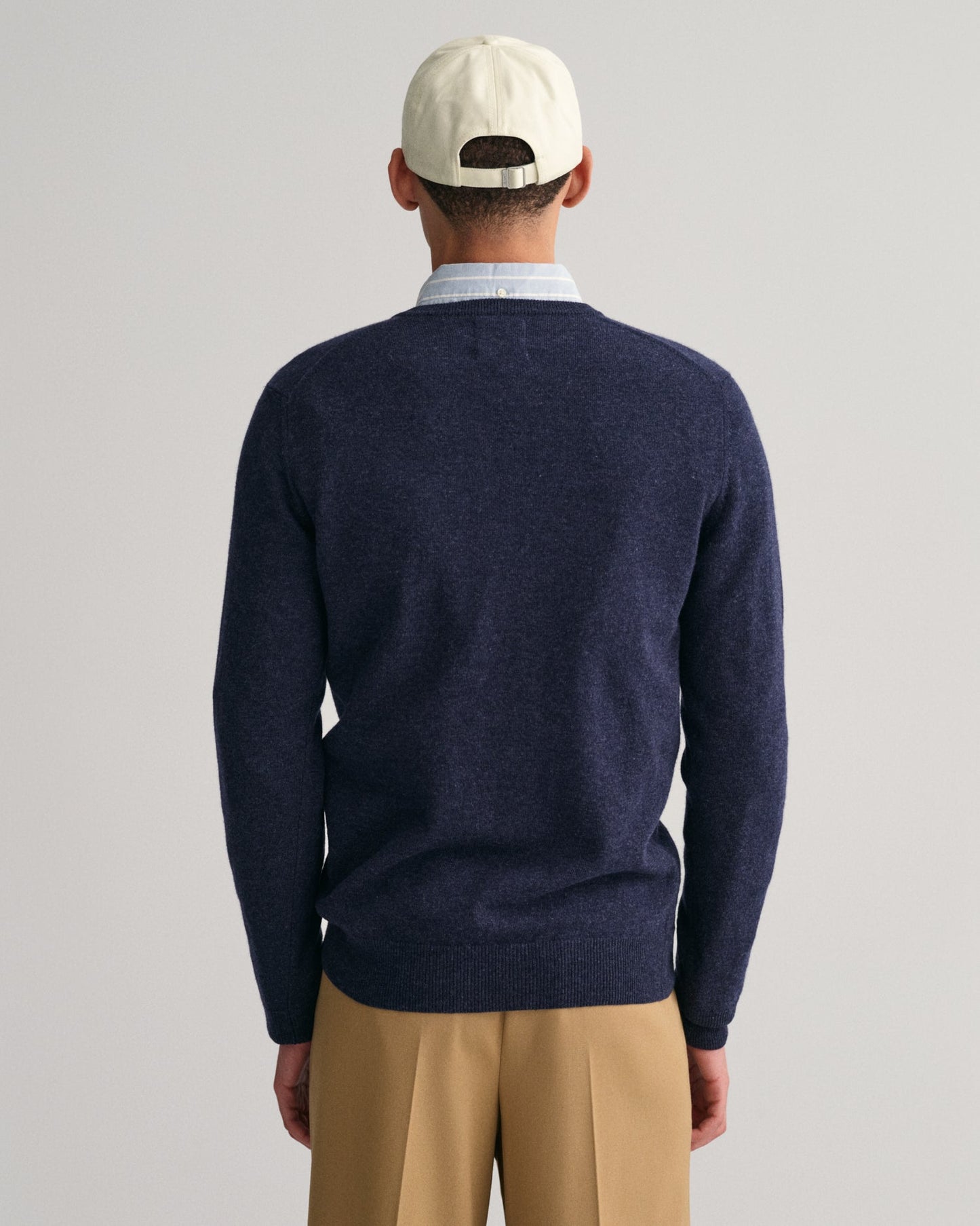 GANT Superfine Lambs Wool V-Neck Jumper - Matt O'Brien Fashions