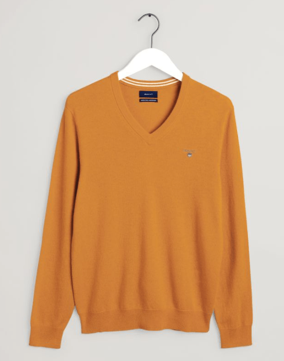 GANT Superfine Lambs Wool V Neck Sweater - Matt O'Brien Fashions