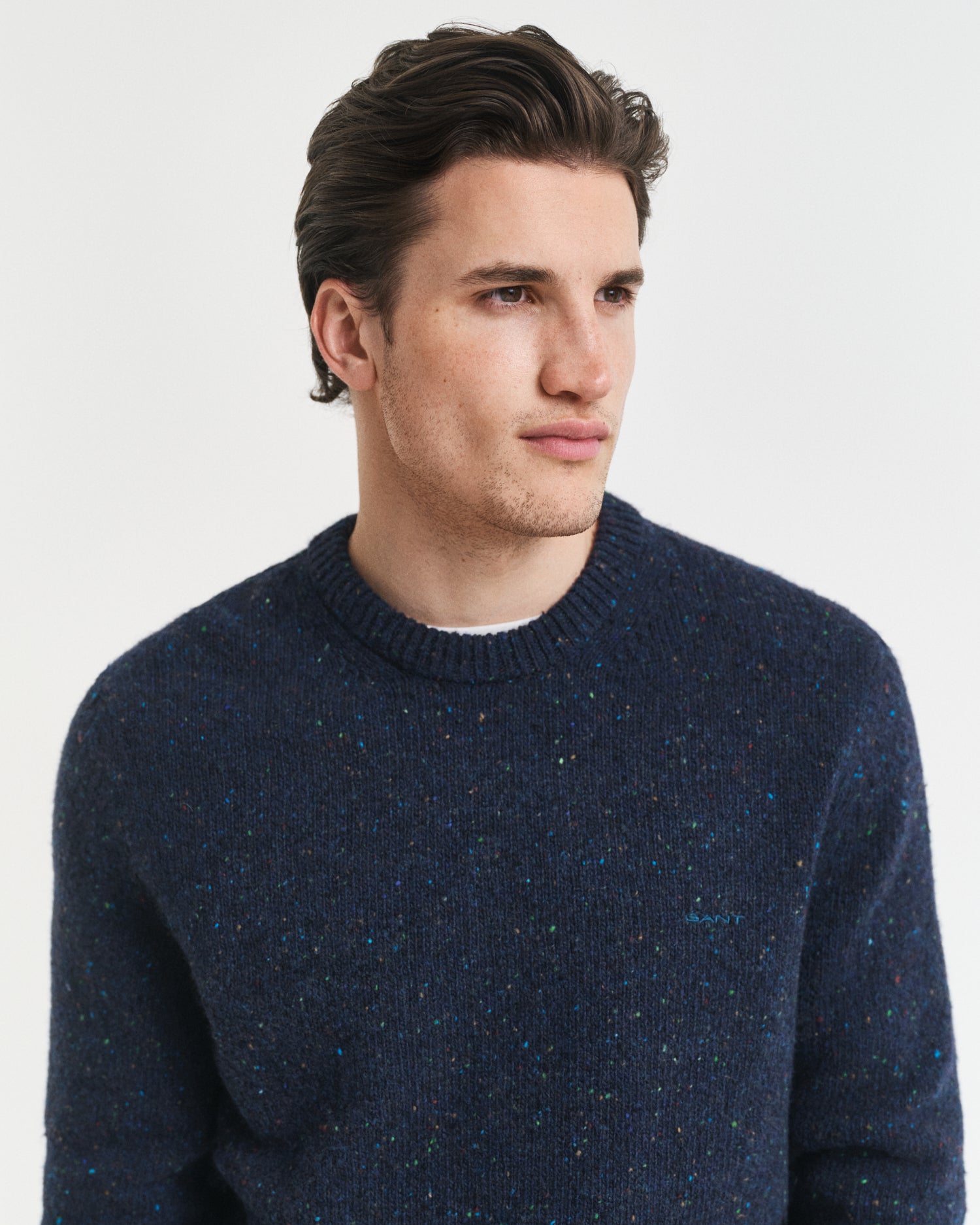 GANT Wool Blend Neps Crew Jumper - Matt O'Brien Fashions