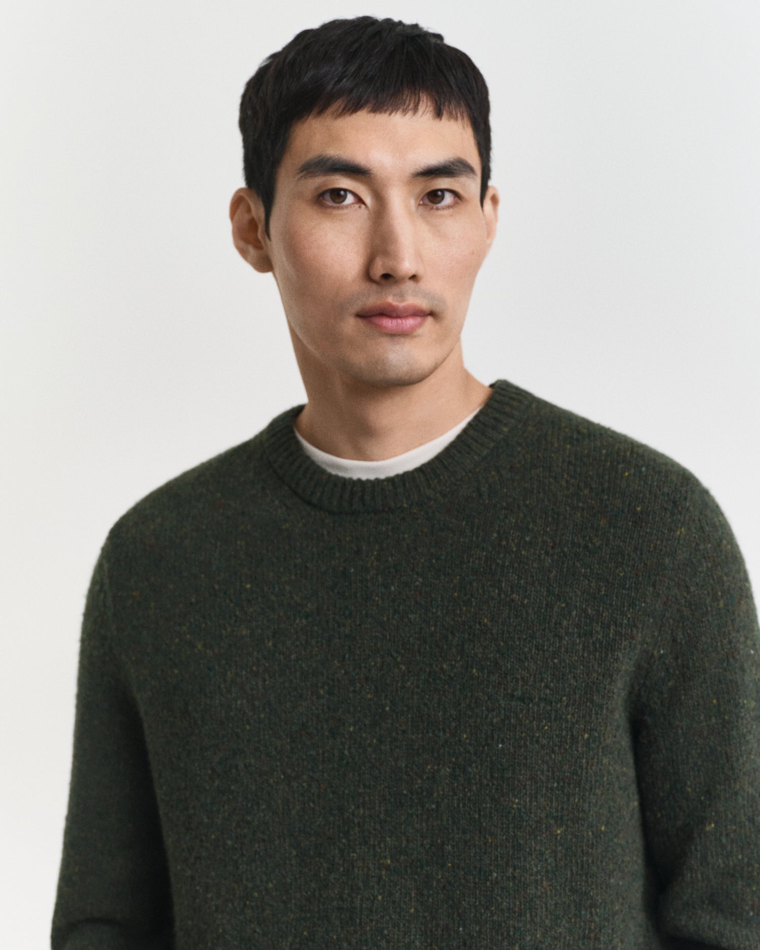 GANT Wool Blend Neps Crew Jumper - Matt O'Brien Fashions
