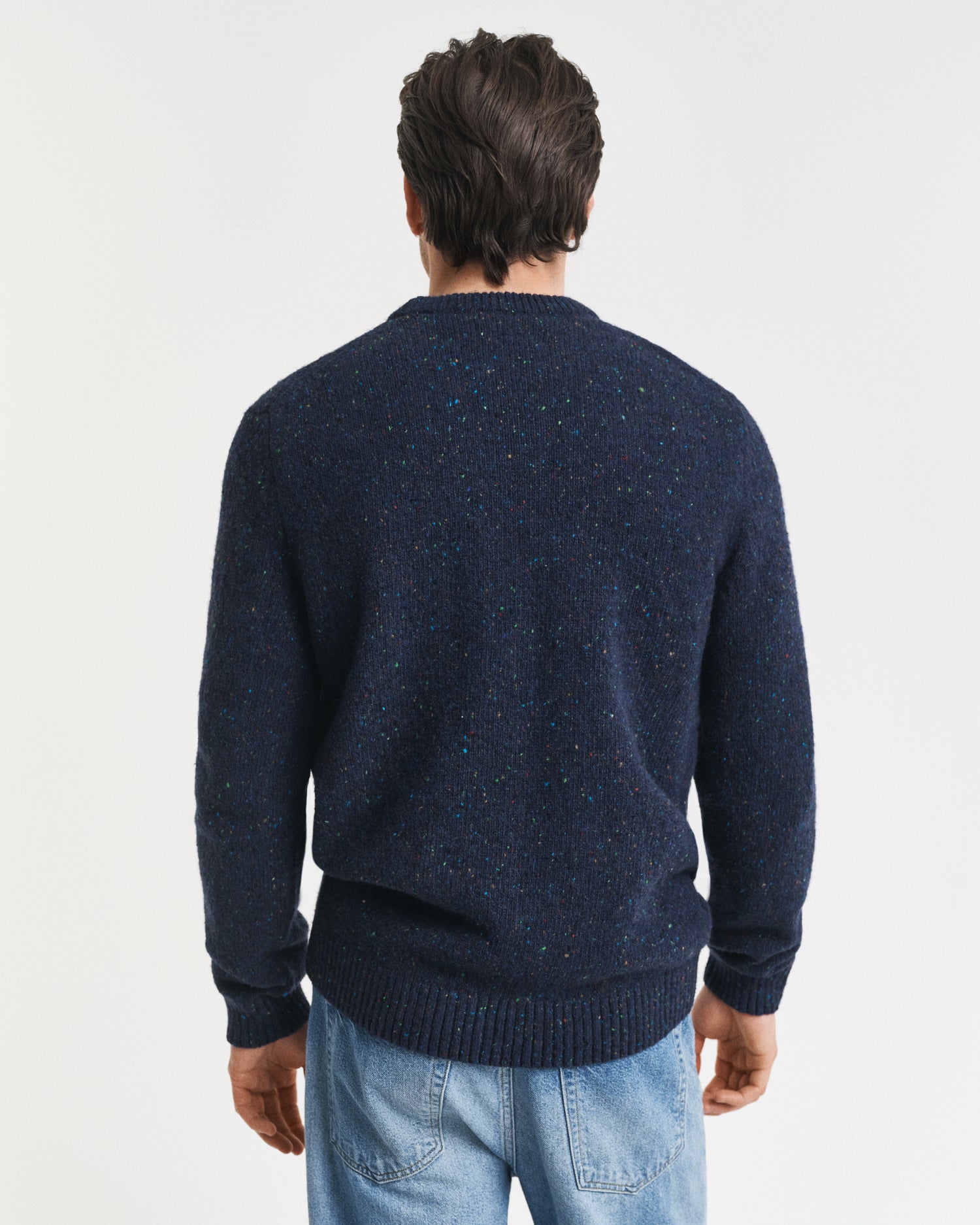 GANT Wool Blend Neps Crew Jumper - Matt O'Brien Fashions