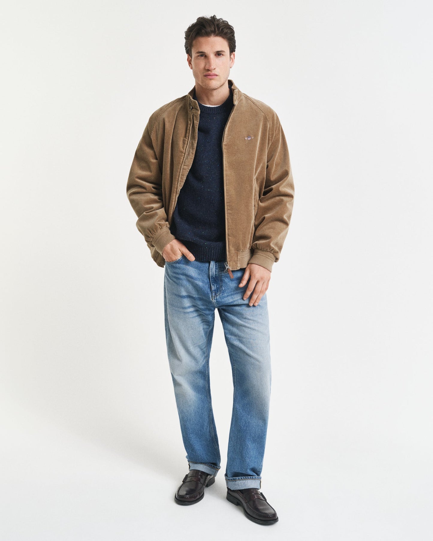 GANT Wool Blend Neps Crew Jumper - Matt O'Brien Fashions