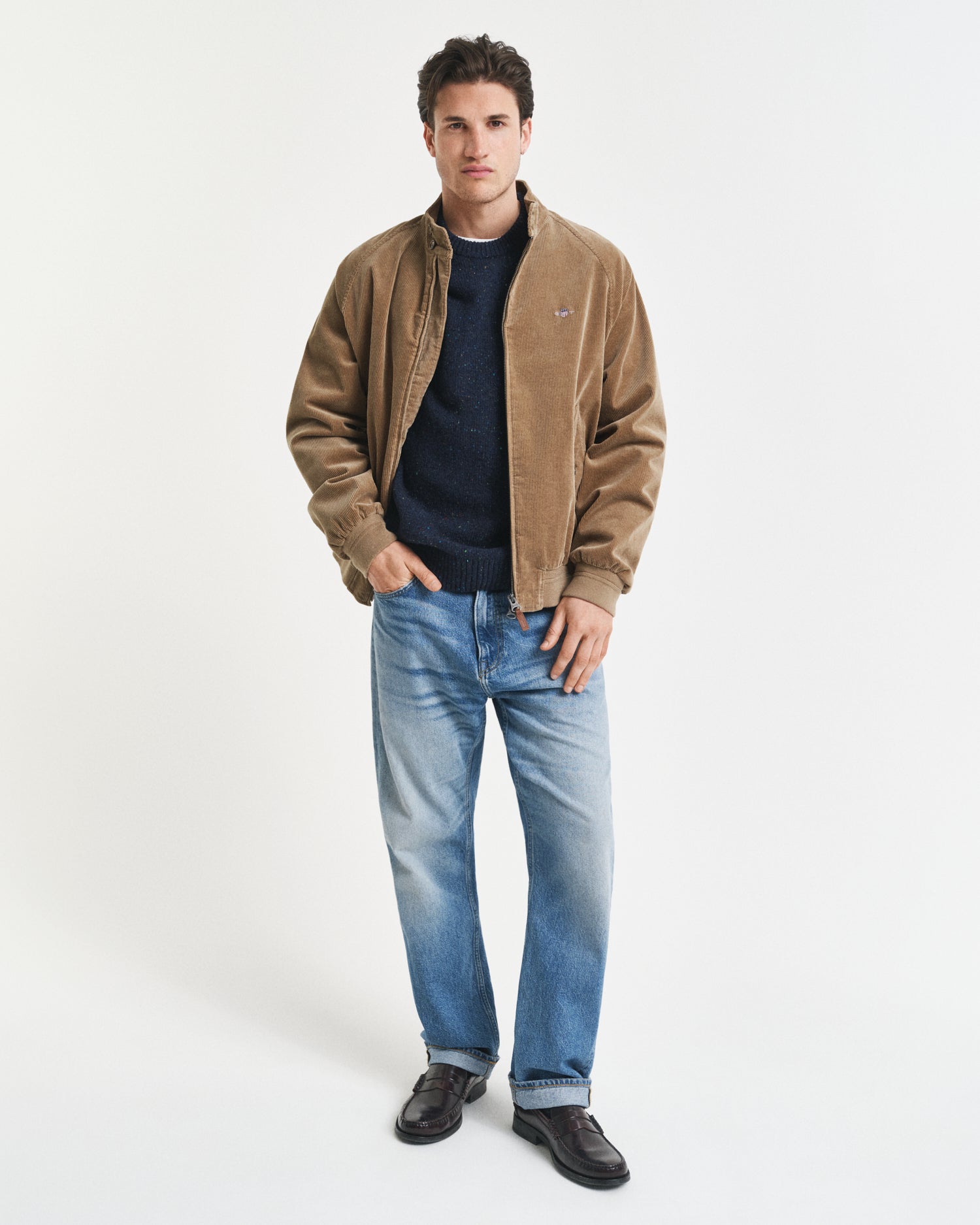 GANT Wool Blend Neps Crew Jumper - Matt O'Brien Fashions